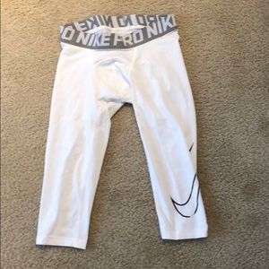 Nike pro compression tights knee length dri fit